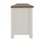 Flash Furniture Kilead Farmhouse TV Stand for up to 80in. Engineered Wood Console w/Open Storage, White w/Walnt Top GC-MBLK66-WH-GG - alternate 3